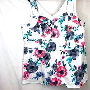 Torrid Peplum Floral Sateen Top